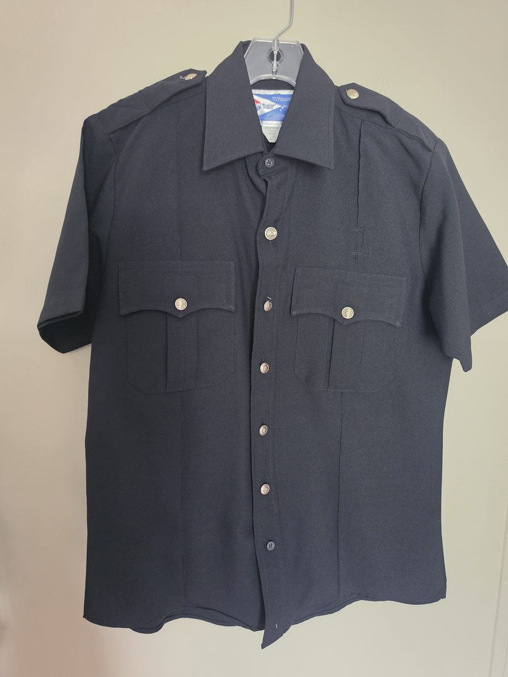 Liberty Uniform Men Police Tactical Shirt Black Size Medium M